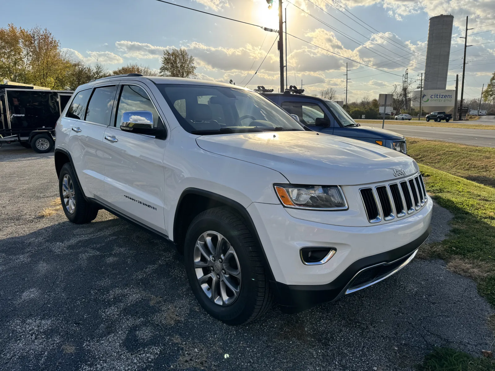 White 2015 JEEP GRAND CHEROKEE LIMITED for sale in Camby, IN