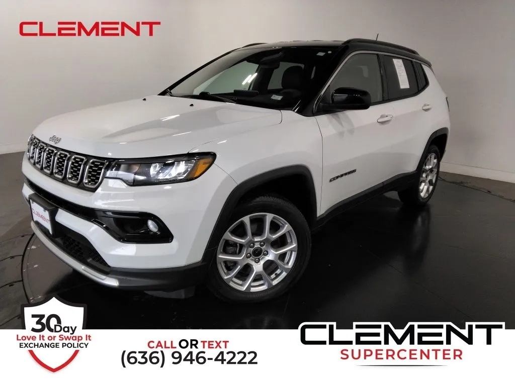 White 2025 Jeep Compass Limited for sale in St. Charles, MO