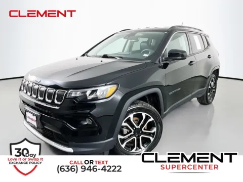 Black 2022 Jeep Compass Limited for sale in St. Charles, MO