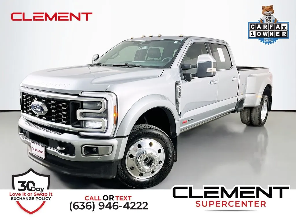 Silver 2024 Ford F-450SD Platinum for sale in St. Charles, MO
