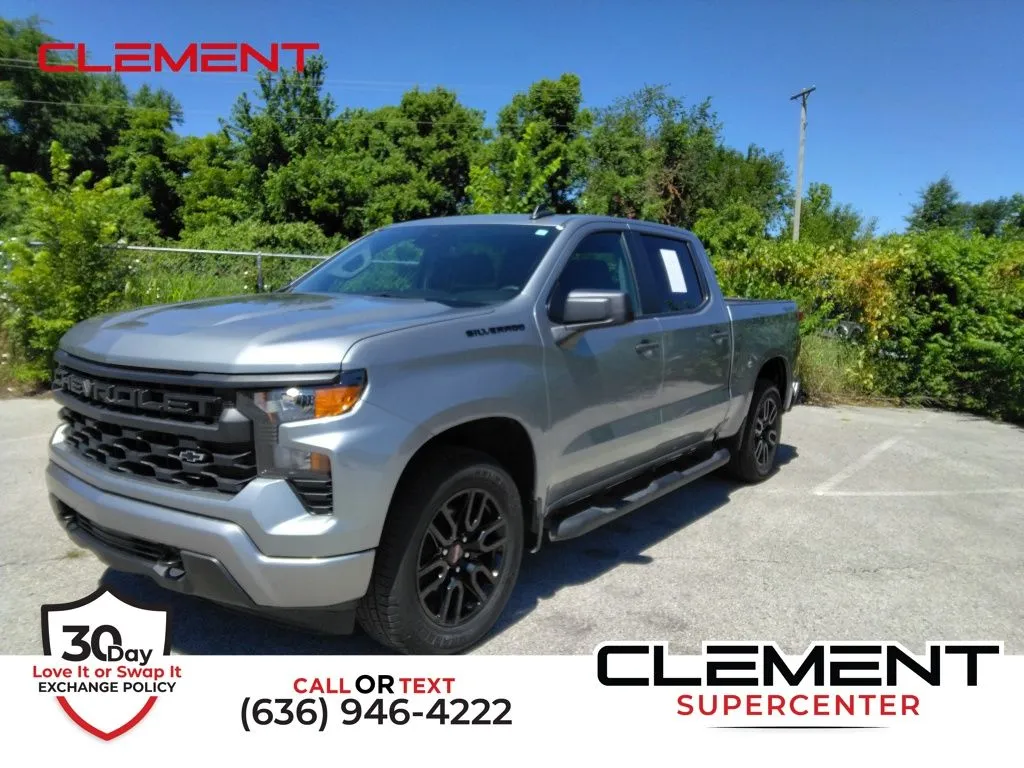 Gray 2024 Chevrolet Silverado 1500 Custom for sale in St. Charles, MO
