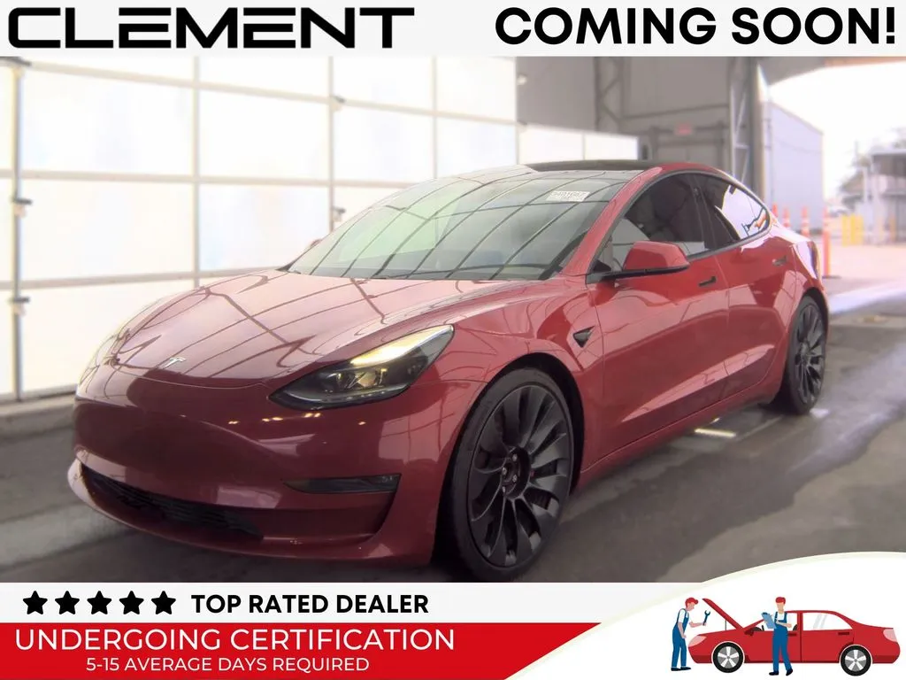 Red 2021 Tesla Model 3 Performance for sale in St. Charles, MO