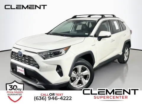 White 2021 Toyota RAV4 Hybrid Limited for sale in St. Charles, MO