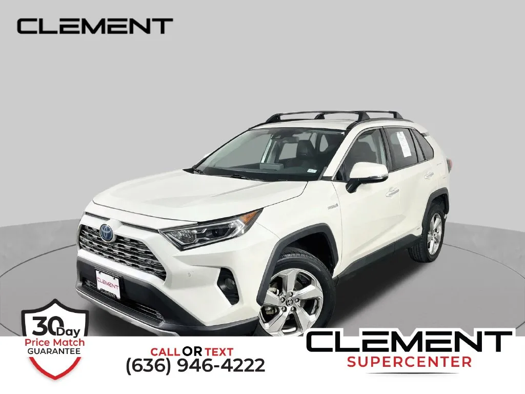 White 2021 Toyota RAV4 Hybrid Limited for sale in St. Charles, MO