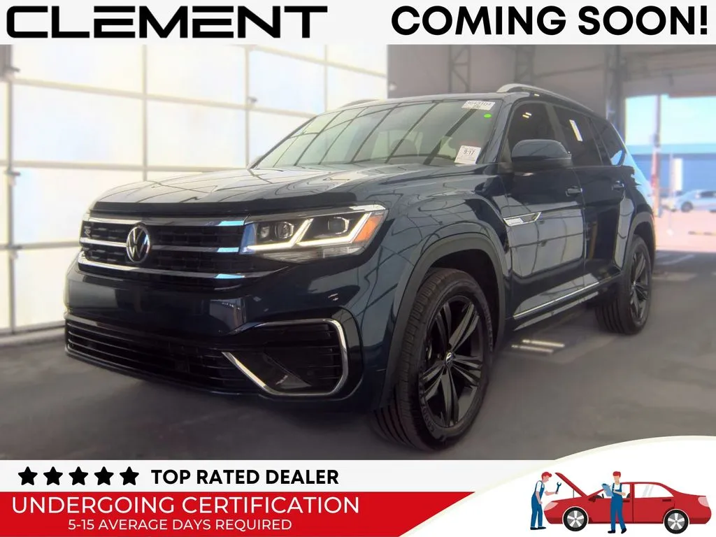 Blue 2022 Volkswagen Atlas 3.6L V6 SEL R-Line for sale in St. Charles, MO