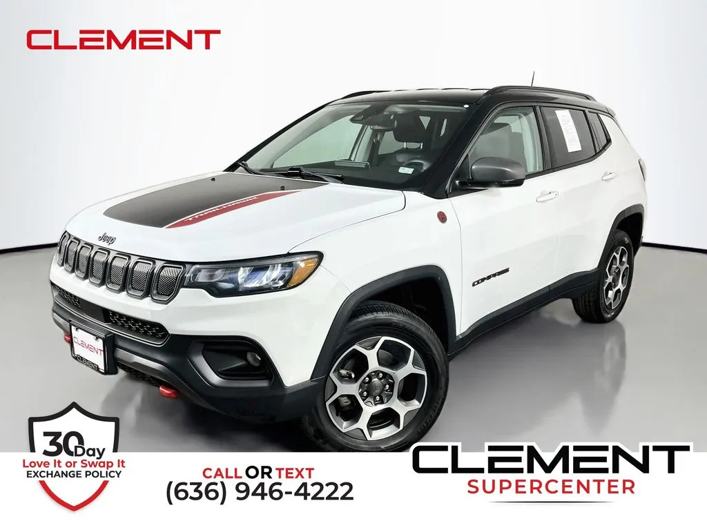 White 2022 Jeep Compass Trailhawk for sale in St. Charles, MO