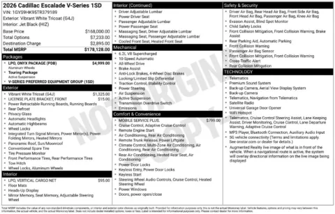 Photos of 2026 Cadillac Escalade V-Series for sale in St. Charles, MO at Clement Supercenter
