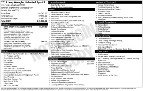 Photos of 2019 Jeep Wrangler Unlimited Sport S for sale in St. Charles, MO at Clement Supercenter