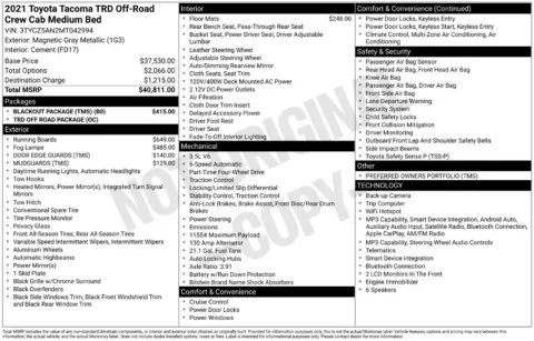 Photos of 2021 Toyota Tacoma TRD Off-Road for sale in St. Charles, MO at Clement Supercenter