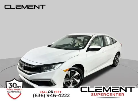 White 2019 Honda Civic LX for sale in St. Charles, MO