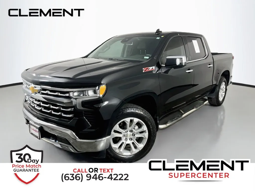 Black 2022 Chevrolet Silverado 1500 LTZ for sale in St. Charles, MO