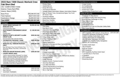 Photos of 2022 Ram 1500 Classic Warlock for sale in St. Charles, MO at Clement Supercenter