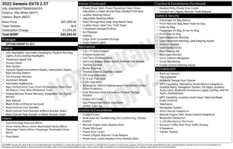 Photos of 2022 Genesis GV70 2.5T for sale in St. Charles, MO at Clement Supercenter