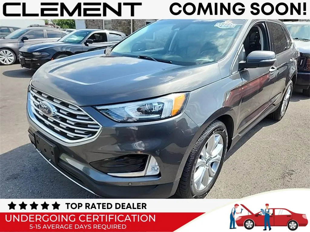 Gray 2020 Ford Edge Titanium for sale in St. Charles, MO