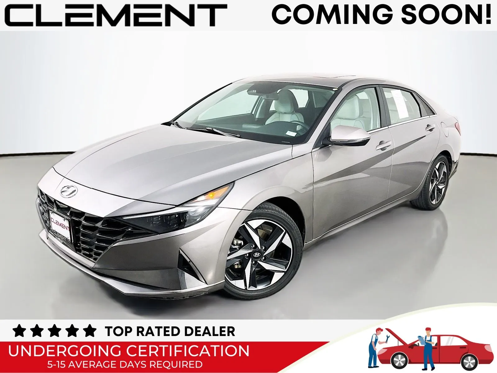 Silver 2023 Hyundai Elantra Hybrid Limited for sale in Florissant, MO