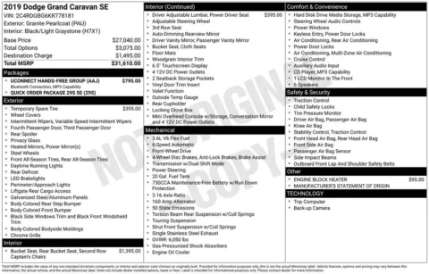 Gray 2019 Dodge Grand Caravan SE for sale in Berlin, NJ