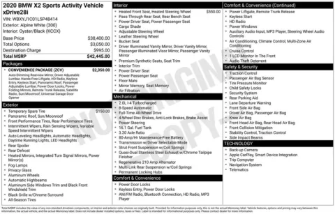 White 2020 BMW X2 xDrive28i for sale in Berlin, NJ