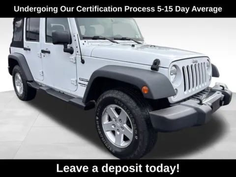 White 2016 Jeep Wrangler Unlimited Sport for sale in Berlin, NJ