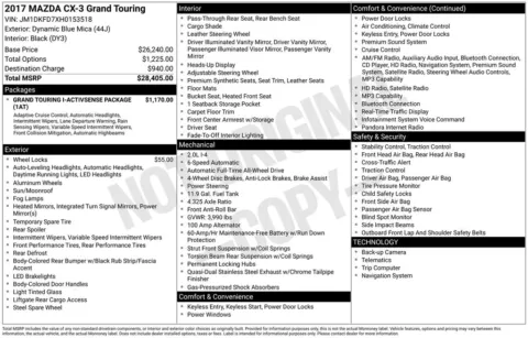 Blue 2017 Mazda CX-3 Grand Touring for sale in Berlin, NJ