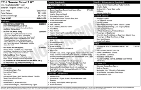 Gray 2016 Chevrolet Tahoe LT for sale in Berlin, NJ