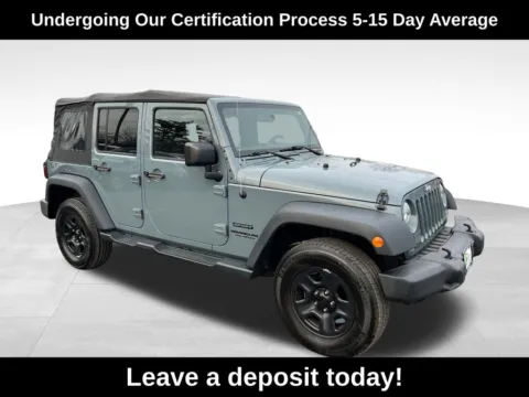 Gray 2015 Jeep Wrangler Unlimited Sport for sale in Berlin, NJ