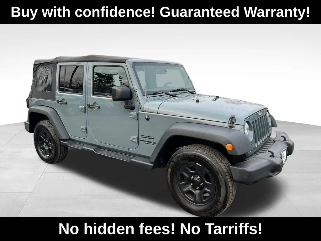 Gray 2015 Jeep Wrangler Unlimited Sport for sale in Berlin, NJ