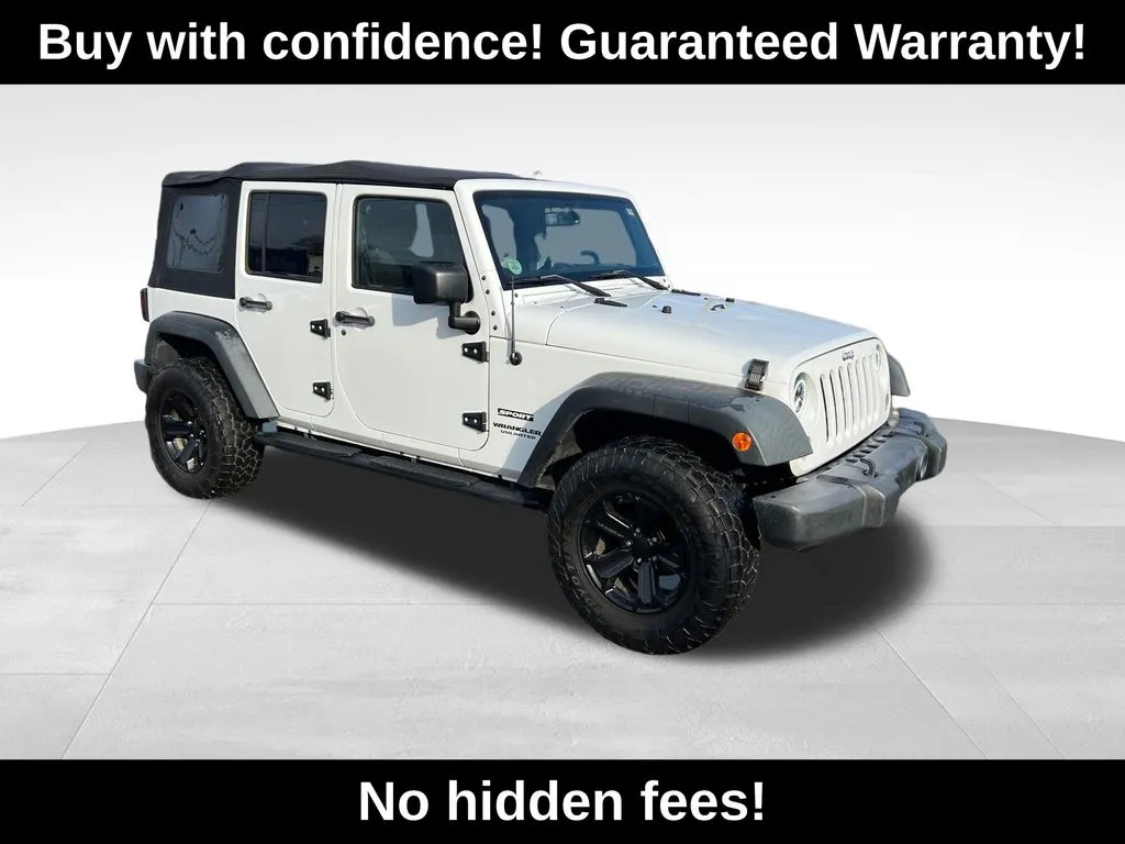 White 2015 Jeep Wrangler Unlimited Sport for sale in Berlin, NJ