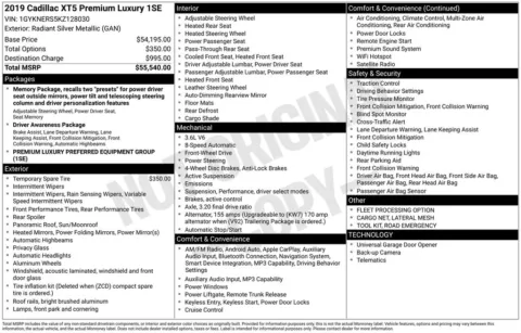 Silver 2019 Cadillac XT5 Premium Luxury for sale in Berlin, NJ