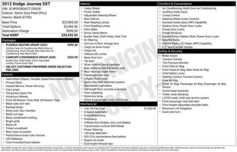 Gray 2012 Dodge Journey SXT for sale in Berlin, NJ