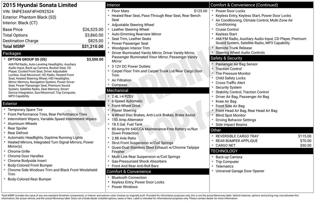 2015 Hyundai Sonata Limited for sale in Berlin, NJ