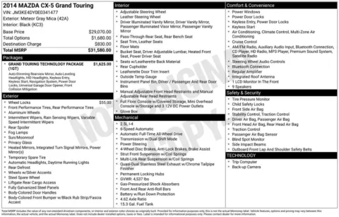 Gray 2014 Mazda CX-5 Grand Touring for sale in Berlin, NJ