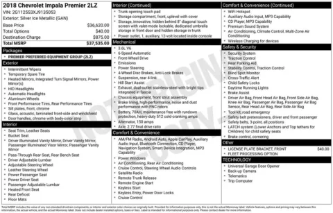 Silver 2018 Chevrolet Impala Premier for sale in Berlin, NJ