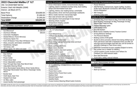 Unknown 2022 Chevrolet Malibu LT for sale in Berlin, NJ