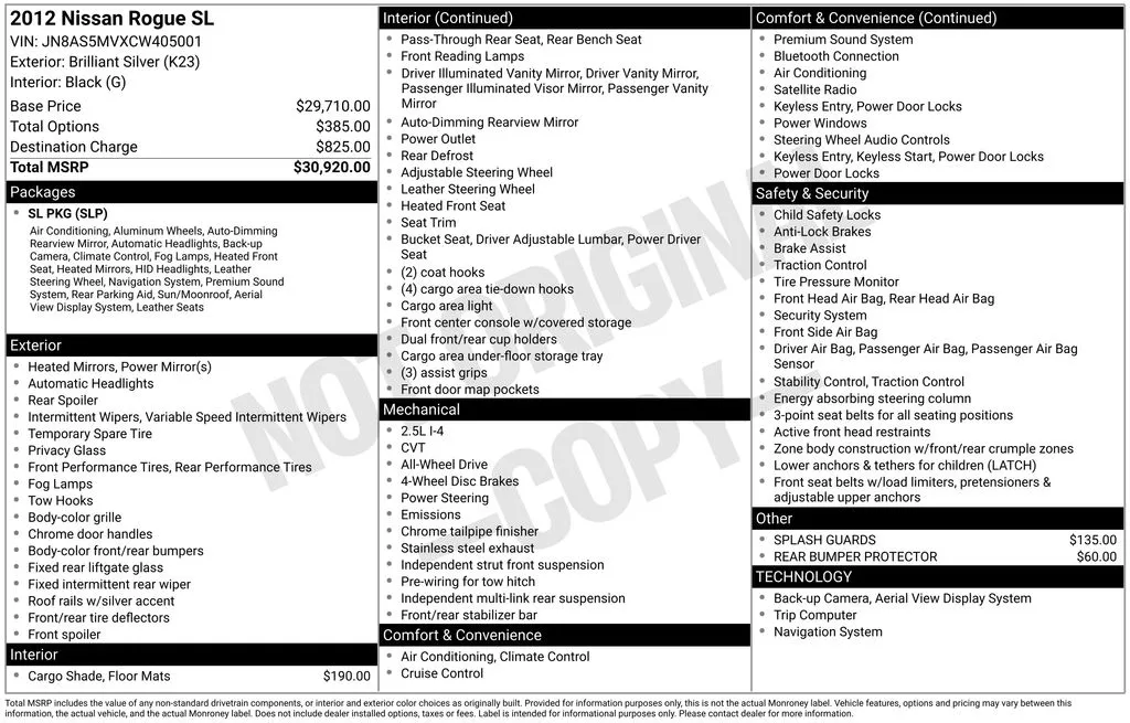 2012 Nissan Rogue SL for sale in Berlin, NJ