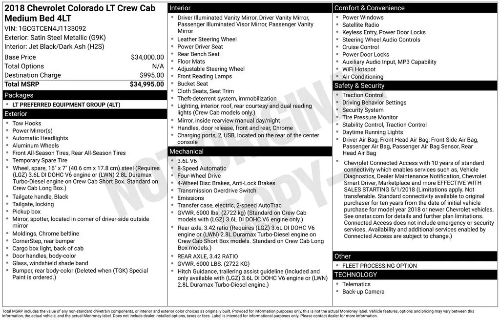 2018 Chevrolet Colorado LT for sale in Berlin, NJ