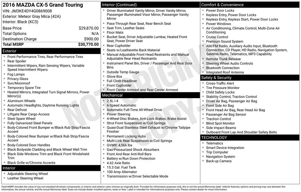 2016 Mazda CX-5 Grand Touring for sale in Berlin, NJ