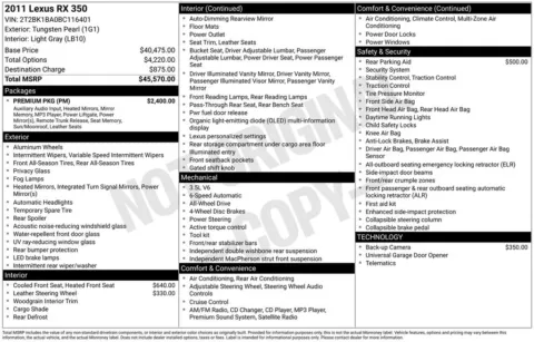 Gray 2011 Lexus RX 350 for sale in Berlin, NJ