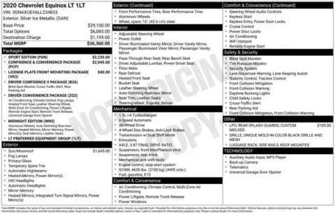 Silver 2020 Chevrolet Equinox LT for sale in Berlin, NJ