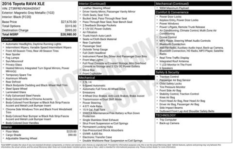 Gray 2016 Toyota RAV4 XLE for sale in Berlin, NJ