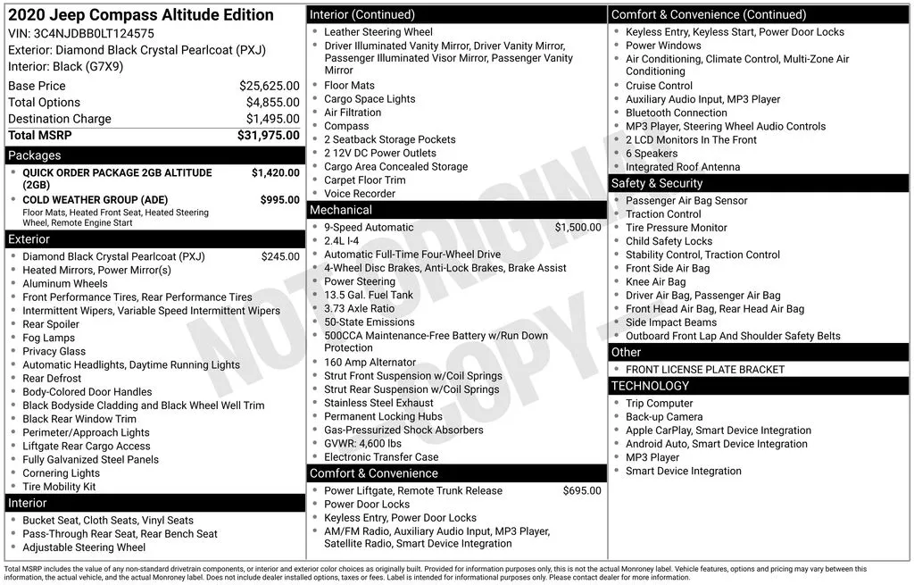 2020 Jeep Compass Altitude for sale in Berlin, NJ