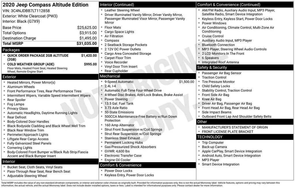 2020 Jeep Compass Altitude