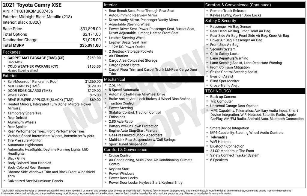 2021 Toyota Camry XSE for sale in Berlin, NJ