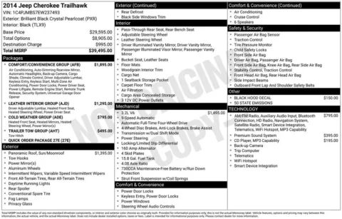 Black 2014 Jeep Cherokee Trailhawk for sale in Berlin, NJ