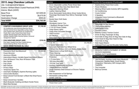 Black 2015 Jeep Cherokee Latitude for sale in Berlin, NJ