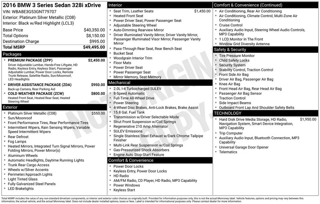 2016 BMW 3 Series 328i xDrive for sale in Berlin, NJ