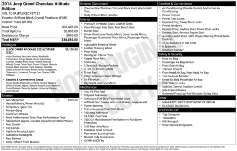 Black 2014 Jeep Grand Cherokee Altitude for sale in Berlin, NJ