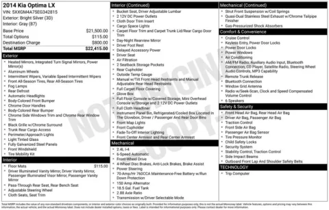 Silver 2014 Kia Optima LX for sale in Berlin, NJ