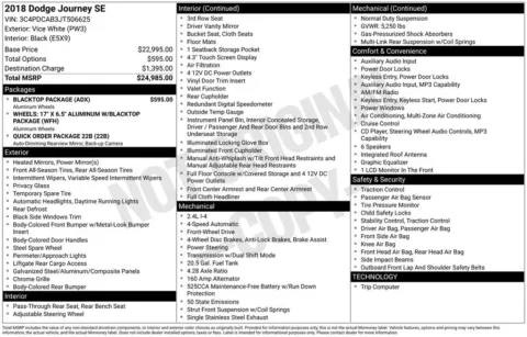 White 2018 Dodge Journey SE for sale in Berlin, NJ