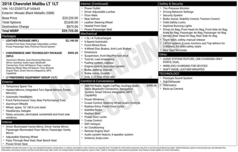 Black 2018 Chevrolet Malibu LT for sale in Berlin, NJ