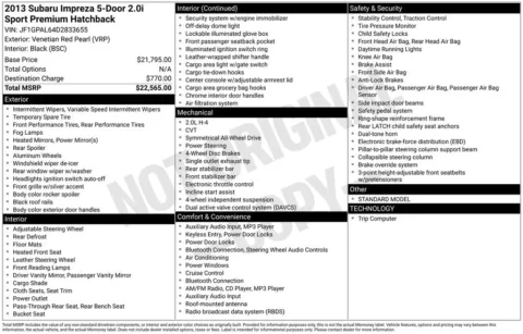 Red 2013 Subaru Impreza 2.0i Sport Premium for sale in Berlin, NJ